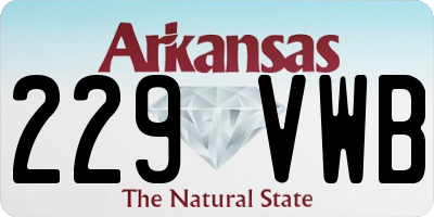 AR license plate 229VWB