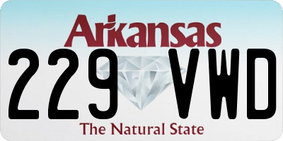 AR license plate 229VWD