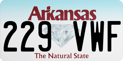 AR license plate 229VWF