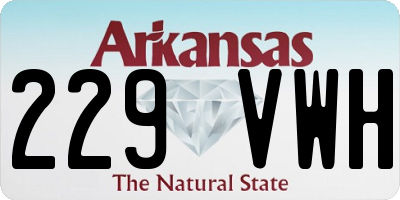 AR license plate 229VWH
