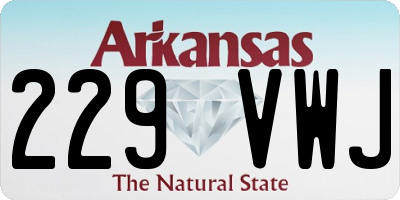 AR license plate 229VWJ