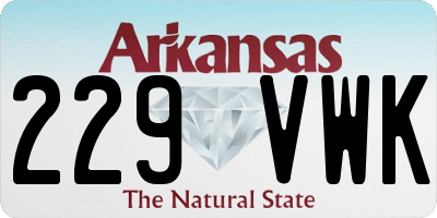 AR license plate 229VWK