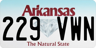 AR license plate 229VWN