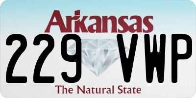 AR license plate 229VWP