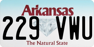 AR license plate 229VWU