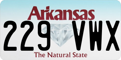 AR license plate 229VWX