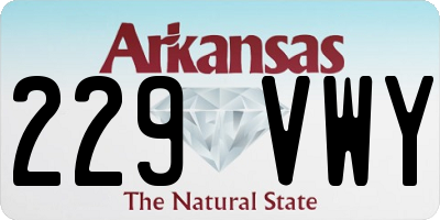 AR license plate 229VWY