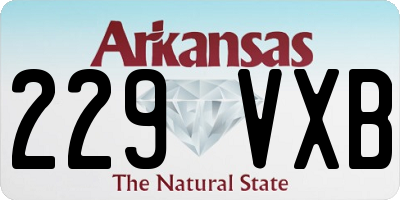 AR license plate 229VXB