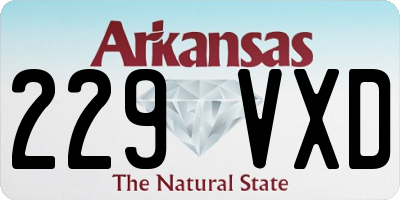 AR license plate 229VXD