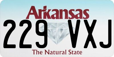 AR license plate 229VXJ