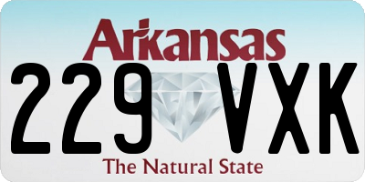 AR license plate 229VXK