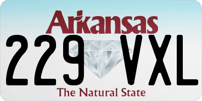 AR license plate 229VXL