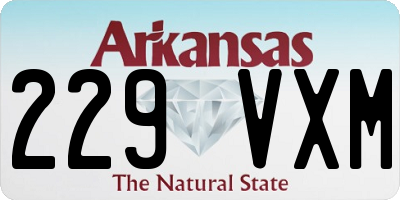 AR license plate 229VXM