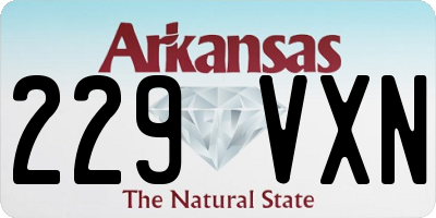 AR license plate 229VXN