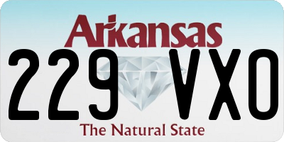AR license plate 229VXO