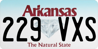 AR license plate 229VXS