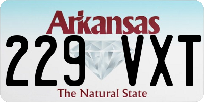 AR license plate 229VXT