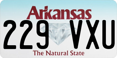 AR license plate 229VXU