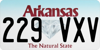 AR license plate 229VXV