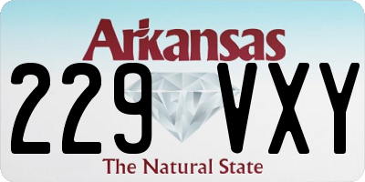 AR license plate 229VXY
