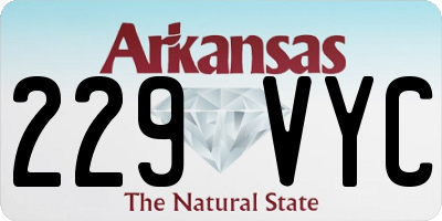 AR license plate 229VYC