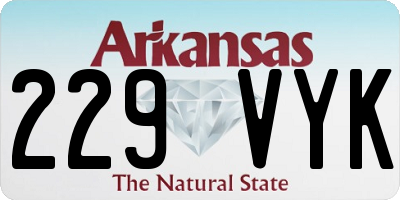 AR license plate 229VYK