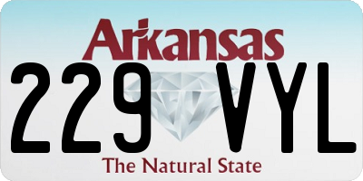 AR license plate 229VYL