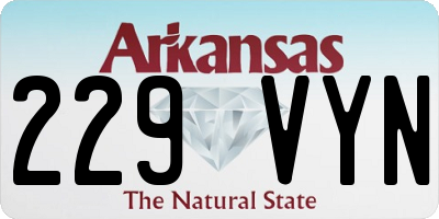 AR license plate 229VYN