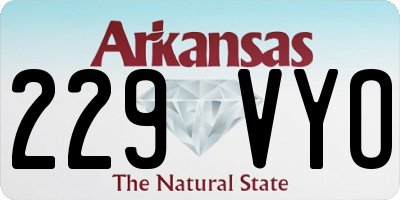 AR license plate 229VYO