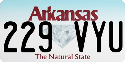 AR license plate 229VYU