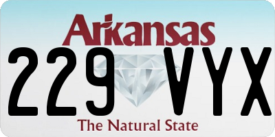 AR license plate 229VYX
