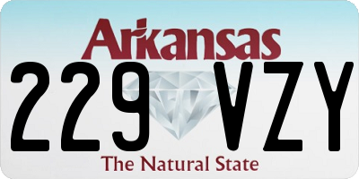 AR license plate 229VZY