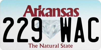 AR license plate 229WAC