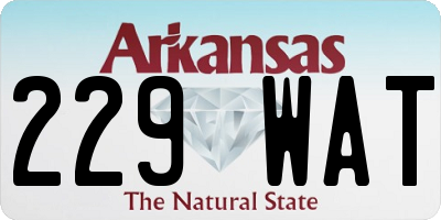 AR license plate 229WAT