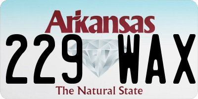 AR license plate 229WAX