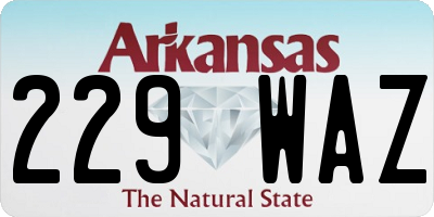 AR license plate 229WAZ