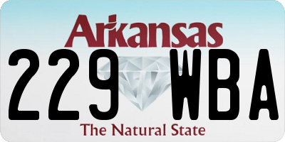 AR license plate 229WBA