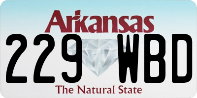 AR license plate 229WBD
