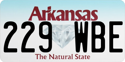 AR license plate 229WBE
