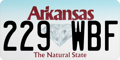 AR license plate 229WBF
