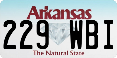 AR license plate 229WBI
