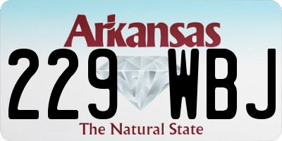 AR license plate 229WBJ