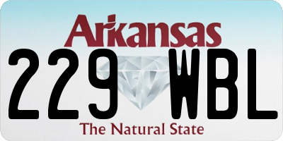 AR license plate 229WBL