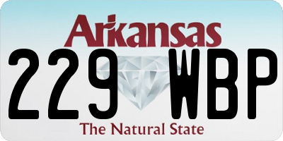 AR license plate 229WBP