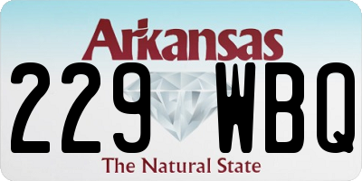 AR license plate 229WBQ