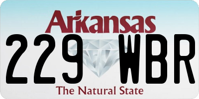 AR license plate 229WBR
