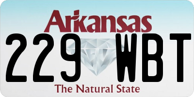 AR license plate 229WBT