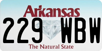 AR license plate 229WBW