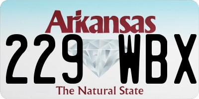 AR license plate 229WBX