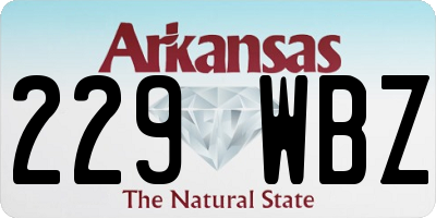 AR license plate 229WBZ